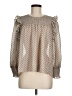Scoop 100% Polyester Silver Long Sleeve Blouse Size M - photo 1