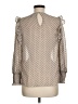 Scoop 100% Polyester Silver Long Sleeve Blouse Size M - photo 2