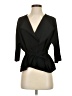 Madewell 100% Polyester Black 3/4 Sleeve Blouse Size XXS - photo 1