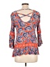 Studio JPR 100% Rayon Orange 3/4 Sleeve Blouse Size L - photo 2