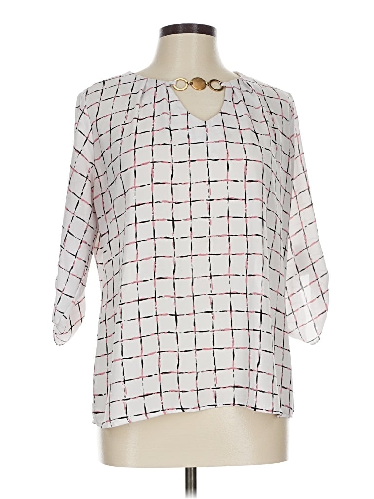 Pre-owned Cure 3/4 Sleeve Blouse In White