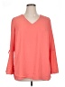 Westport 100% Polyester Orange Long Sleeve Blouse Size 1X - photo 1