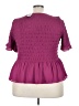 Torrid 100% Polyester Purple Short Sleeve Blouse Size 3X Plus (3) - photo 2