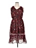 Eyeshadow 100% Polyester Paisley Burgundy Casual Dress Size XL - photo 1