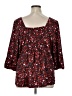 Lane Bryant Red 3/4 Sleeve Blouse Size 16 - photo 2
