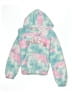 Bebe 100% Polyester Tie-dye Pink Teal Pullover Hoodie Size 14 - 16 - photo 1