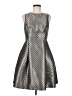 Max Studio 100% Polyester Metallic Silver Cocktail Dress Size 6 - photo 1