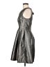 Max Studio 100% Polyester Metallic Silver Cocktail Dress Size 6 - photo 5