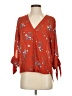 West Kei 100% Polyester Orange 3/4 Sleeve Blouse Size S - photo 1