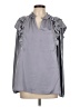 Entro 100% Polyester Gray Sleeveless Blouse Size L - photo 1