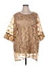 Evolution 100% Polyester Gold 3/4 Sleeve Blouse Size 4X (estimated) - photo 1