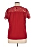 LUCA + GRAE 100% Polyester Red Short Sleeve Top Size XL - photo 2