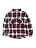 Lands' End 100% Cotton Plaid Red Long Sleeve Button-Down Shirt Size 6 - photo 1