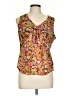 Sigrid Olsen 100% Polyester Orange Sleeveless Blouse Size 10 - photo 1