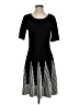 Studio One 100% Acrylic Stripes Black Casual Dress Size S - photo 1