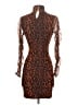 Hours Animal Print Brown Cocktail Dress Size XXS - photo 2