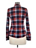 Wet Seal 100% Polyester Plaid Red Long Sleeve Blouse Size M - photo 2