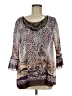 Nicola 100% Polyester Purple 3/4 Sleeve Blouse Size M - photo 1