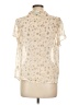 dip 100% Polyester Ivory Short Sleeve Blouse Size L - photo 2