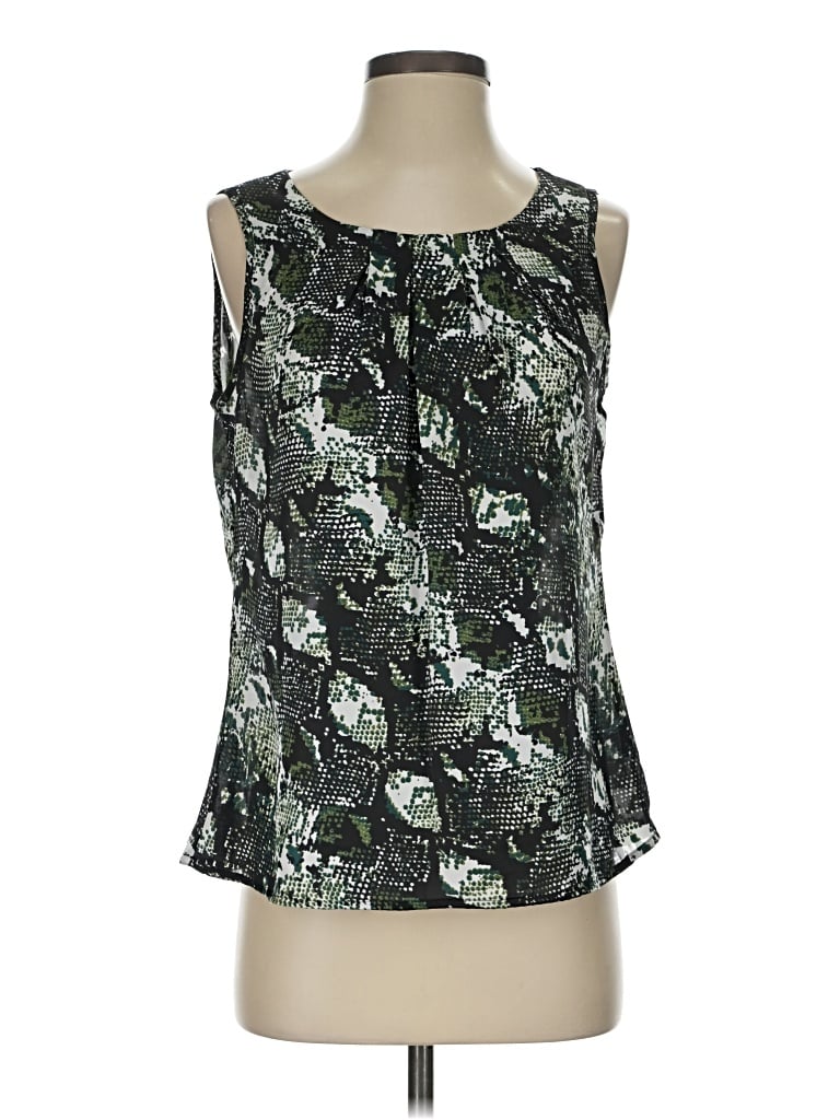 Pre-owned Notations Sleeveless Blouse In Green