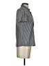 T Tahari 100% Polyester Stripes Gray Short Sleeve Blouse Size XS (petite) - photo 4