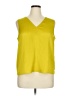 Calvin Klein 100% Polyester Yellow Sleeveless Blouse Size XL - photo 1