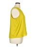 Calvin Klein 100% Polyester Yellow Sleeveless Blouse Size XL - photo 4