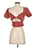 Shein Orange Short Sleeve Top Size 4 - photo 2