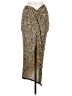 Shein Animal Print Gold Casual Skirt Size 6 - photo 1