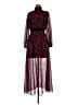 LDT 100% Polyester Paisley Burgundy Cocktail Dress Size 8 - photo 1