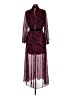 LDT 100% Polyester Paisley Burgundy Cocktail Dress Size 8 - photo 2