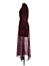 LDT 100% Polyester Paisley Burgundy Cocktail Dress Size 8 - photo 5
