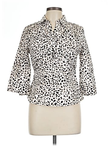 Alfani 3/4 Sleeve Button-Down Shirt (view 1)