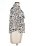 Alfani Animal Print Ivory 3/4 Sleeve Button-Down Shirt Size 12 (petite) - photo 4