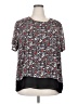 MICHAEL Michael Kors 100% Polyester Black Short Sleeve Blouse Size 2X - photo 1