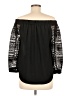 Express 100% Polyester Black 3/4 Sleeve Blouse Size M - photo 2