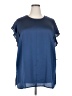 Vince Camuto 100% Polyester Blue Short Sleeve Blouse Size 2X - photo 1