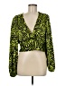 Ronny Kobo 100% Polyester Green Long Sleeve Blouse Size 6 - photo 1
