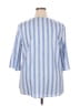Unbranded 100% Polyester Stripes Blue 3/4 Sleeve Blouse Size XXL - photo 2