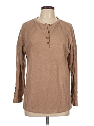 Shein Long Sleeve Henley (view 1)