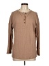 Shein Tan Long Sleeve Henley Size 12 - photo 1