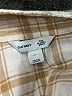 Old Navy 100% Cotton Plaid Tan 3/4 Sleeve Button-Down Shirt Size XL - photo 7