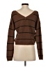Aster 100% Acrylic Stripes Brown Pullover Sweater Size S - photo 2