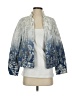 Chico's 100% Cotton Print Blue Jacket Size S - photo 1