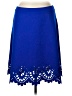 Spense Solid Blue Casual Skirt Size L - photo 1