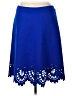 Spense Solid Blue Casual Skirt Size L - photo 2
