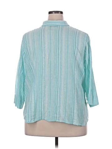 Soft by Avenue 3/4 Sleeve Button-Down Shirt (view 2)