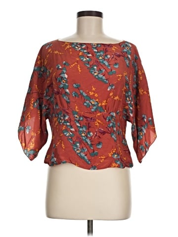 Anna Sui 3/4 Sleeve Silk Top (view 1)