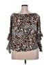 Unique Spectrum Brown 3/4 Sleeve Blouse Size 2X - photo 2