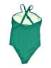 Unbranded Chevron-herringbone Green One Piece Swimsuit Size L (estimated) - photo 2